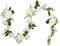 2 Pack Artificial Peony Garland - 6ft Silk White Peony Flower Arch Vine for Wedding Party Table Decoration